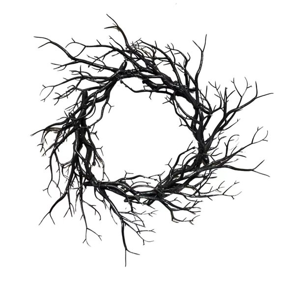 Halloween Wreath Black Withered Flowers Unique Design Durable Home Party Decorations