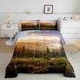 thumbnail image 2 of Feelyou Rustic Flower Floral Full Size Comforter Sets, Farmhouse Sunset Bedding Comforter Set, Teen Child Kid Adult Reversible Bedding Sets, Lightweight Room Decor, 3 Pieces, 2 of 8