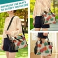 thumbnail image 6 of Large Insulated Lunch Bags for Women Men Leakproof Thermal Meal Lunch Tote Bag for Office Work Picnic Travel Green and Red Maple Leaves 12L, 6 of 6