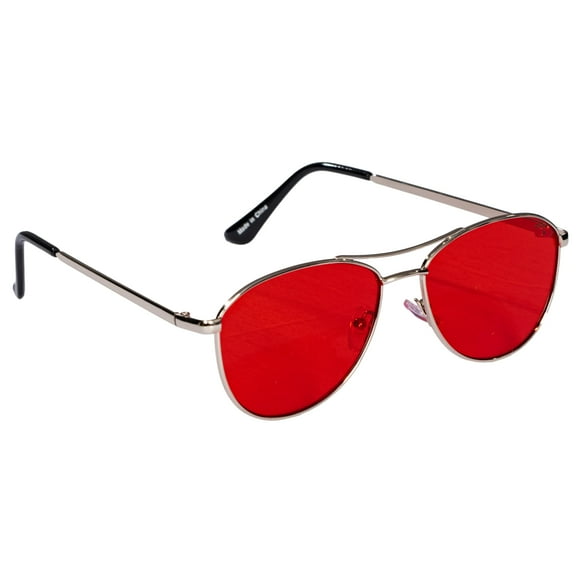 Fight Soap Maker Salesman Red Lens Sunglasses Halloween Costume Cosplay Accessory Metal Frame