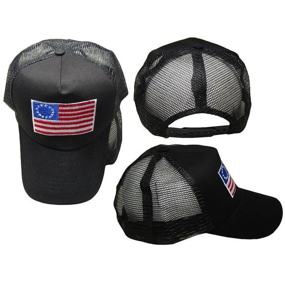Betsy Ross Flag Hat First US Flag SnapBack Trucker Cap !