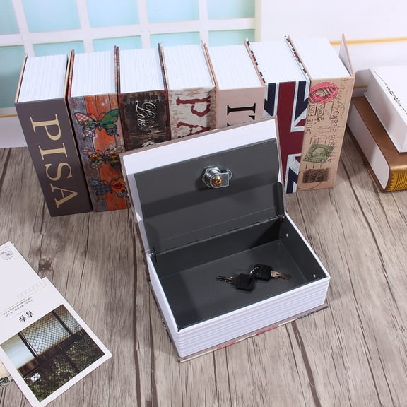 Mgaxyff Mini Home Dictionary Safe Security Book Safe Cash Jewelry Storage Key Lock Box