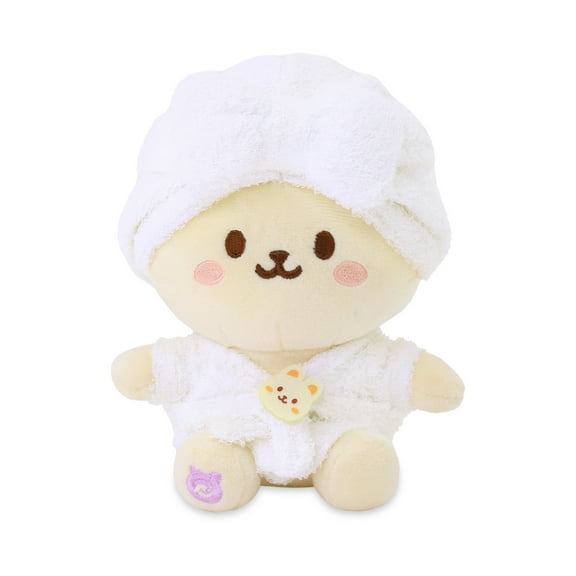 Anirollz SPA Day 6” Small White Bath Gown Bunniroll Sitting Stuffed Animal Plush Toy