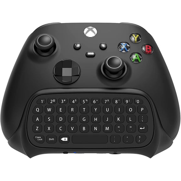Navor Wireless Keyboard for Xbox Series X|S & Xbox One Controllers, 2.4G Chat Pad with Full QWERTY, 3.5mm Audio Jack, Controller-Powered – Black