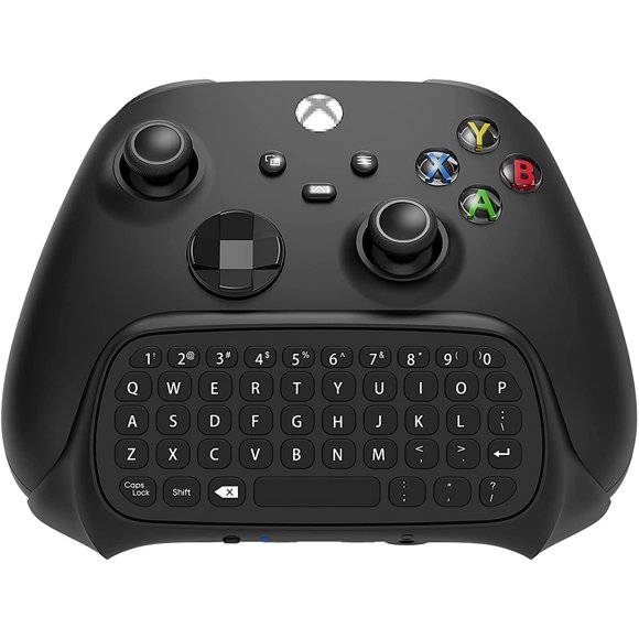 Navor Wireless Keyboard for Xbox Series X|S & Xbox One Controllers, 2.4G Chat Pad with Full QWERTY, 3.5mm Audio Jack, Controller-Powered – Black