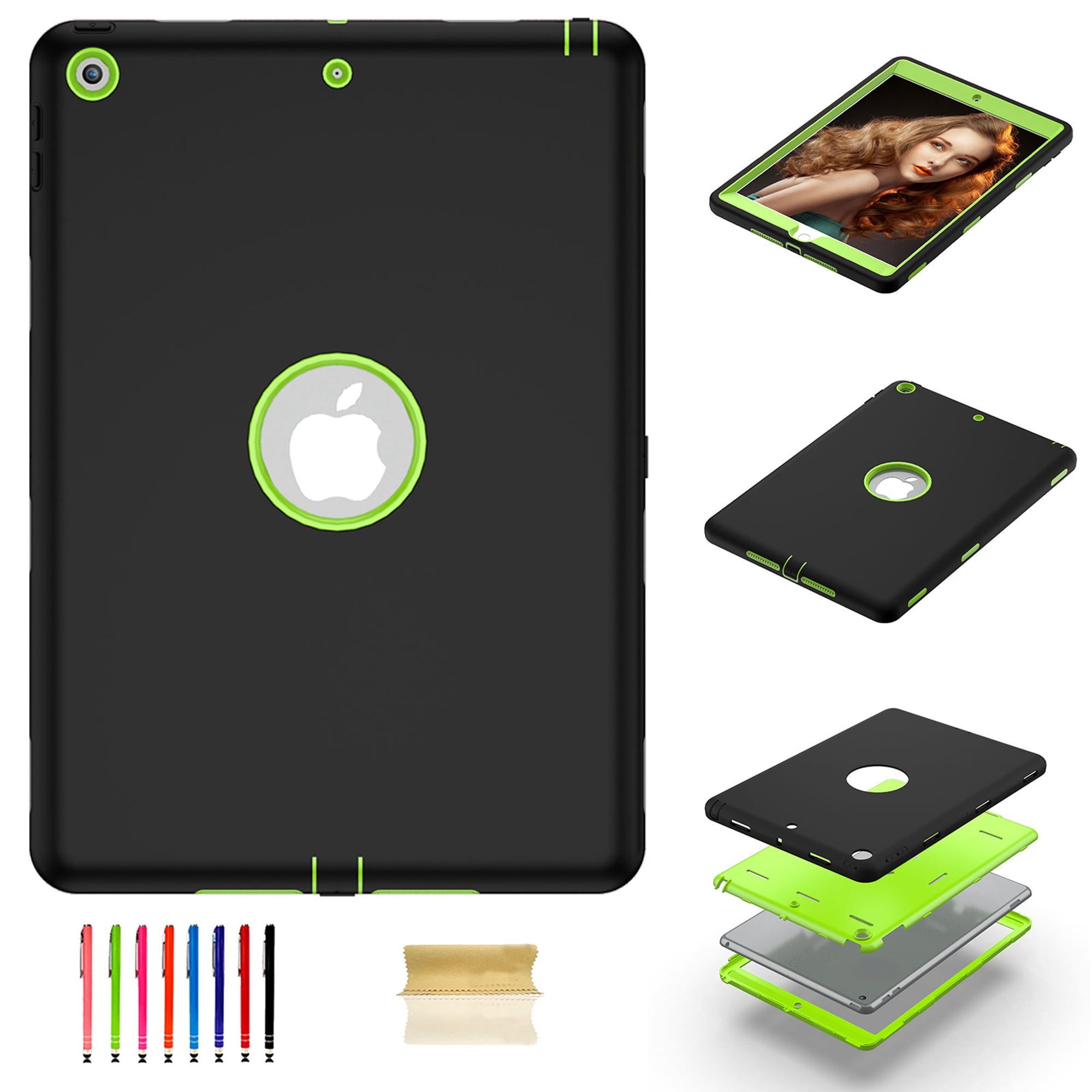 iPad 7th Generation Case, iPad 10.2 2019 Case, Dteck Heavy Duty Shockproof Soft Silicone Rubber