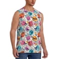 thumbnail image 2 of Disketp Skulls And Roses Sleeveless Tshirts For Men, Muscle Shirts For Men Dry Fit Tank Top-Small, 2 of 8