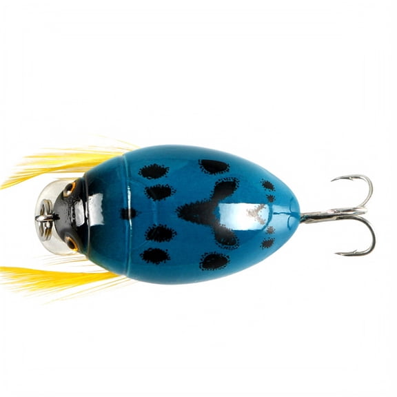 MInHoues Floating Hard Fishing Lure 1.57", Ladybug Pattern Cicada Crankbait with Rattling Beads, Topwater Artificial Bait for Freshwater Bass and Trout Fishing