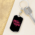 thumbnail image 6 of Best Mom in The World Black Pink  Stainless Steel or 18k Gold Premium Swivel Dog Tag Keychain, 6 of 16