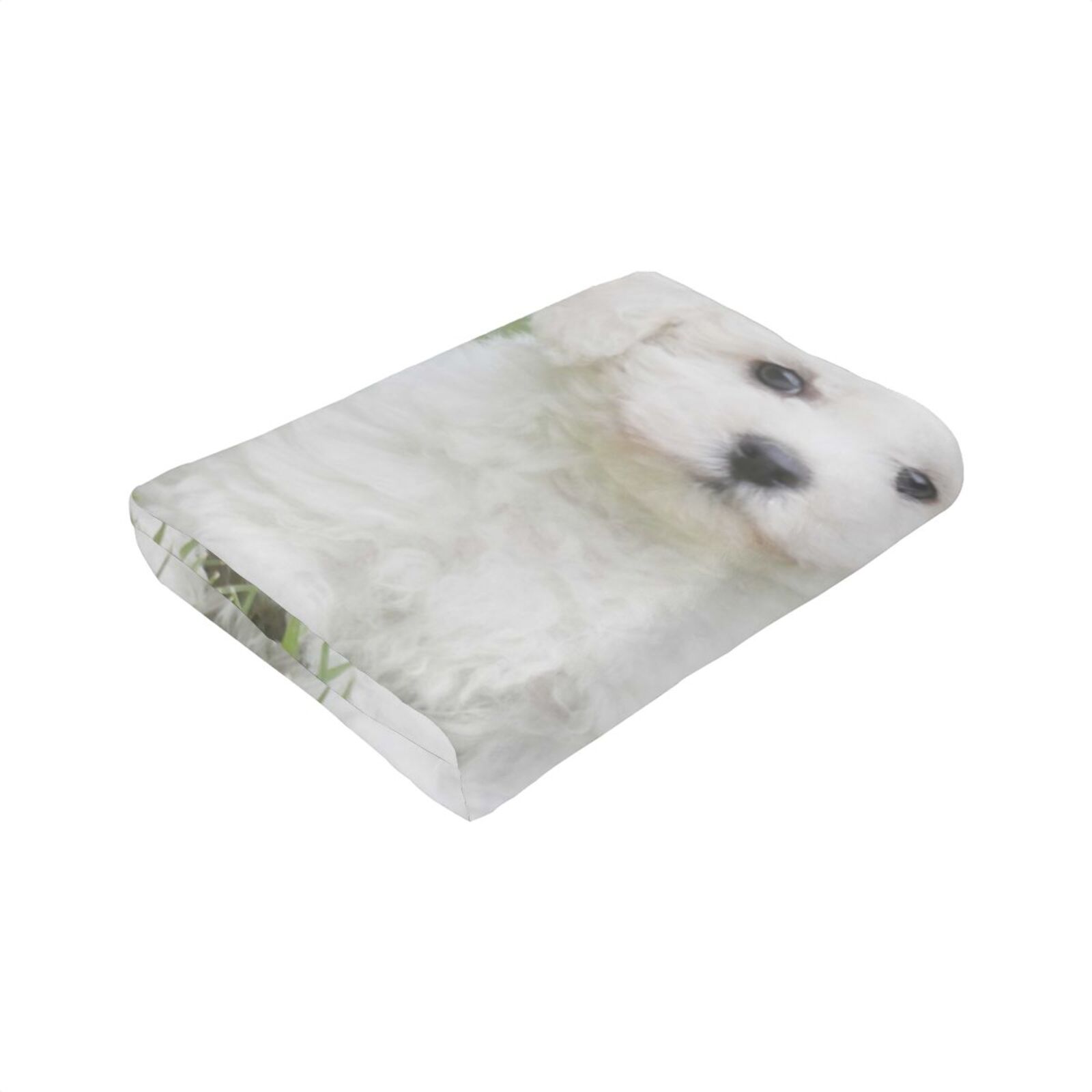 Wijzvio Bichon Frise Dog Throw Blanket Soft Fuzzy Fleece Blanket For Couch Bed Living Room Decoration 60"X50"