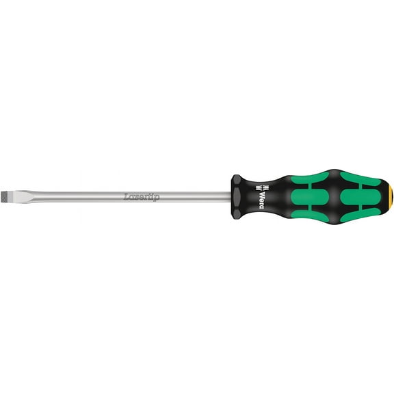 Wera 05007635001 Kraftform Plus 334 Slotted Screwdriver, Lasertip, 7mm Head, 6" Blade Length