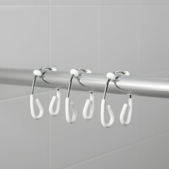 Ganchos dobles para cortina de baño 12 piezas Flex Blanco Umbra Umbra 1013172-666