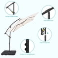 thumbnail image 6 of Sonerlic 8.2 x 8.2ft Patio Offset Umbrellas Outdoor Hanging Market Patio Umbrella, 50+ UV Protection Cantilever Outside Umbrellas for Yard, Pool and Deck,Begie, 6 of 6