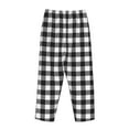 thumbnail image 5 of Haiem Black White Plaid Women's Pajama Pants Ultra Lightweight Pjs Bottoms Sleepwear Bottom Pants With Pocket Drawstring-Small, 5 of 7