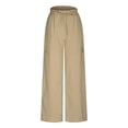 thumbnail image 7 of Wenyuyu Women's Palazzo Pants with Pockets Lounge Wide Leg High Waisted Trousers Flowy Solid Color Y2K Cargo Trousers, 7 of 7