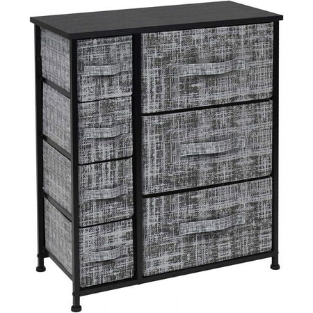 Dresser With 7 Drawers - Chest Organizer Tower Unit With Steel Frame  Wood Top  Easy Pull Fabric Bins - Storage Furniture For Bedroom  Hallway  Closet & Office Organization