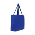 thumbnail image 3 of Paquete 100 piezas Bolsa de yute con fuelle amplio azul 52 x 35.5 x 13, 3 of 4