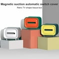 thumbnail image 2 of Multifunctional Tissue Box Retro TV Paper Storage Organizer Napkin Napkin Holder Tissue Storage Holder Desk Container, Grey, 2 of 6