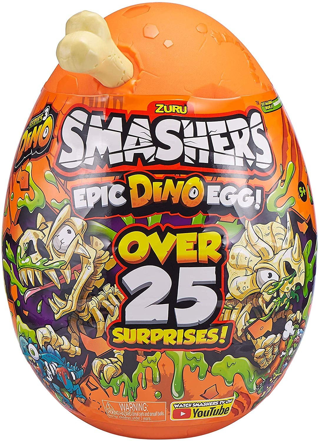ZURU Smashers Series 3 Dino 6 Smasher Eggs 8 Smashers & Surprise Fossil for sale online