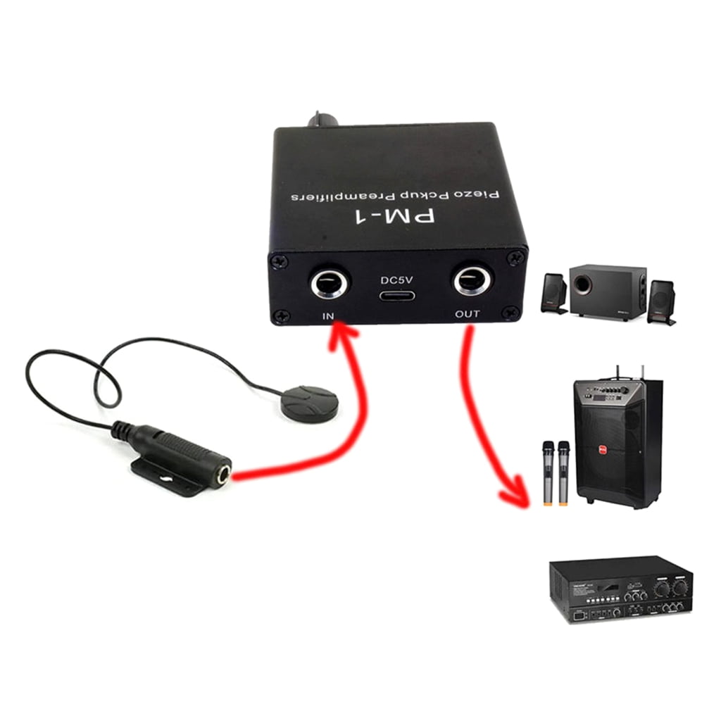 RYUJNDK Auditory Amplifier with Adjustable Sound TYPE C DC5V High Impedance Charging Preamplifier Circuit Enhances