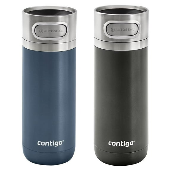 The Luxe Vacuum Insulated Stainless Steel Travel Mug, 14 oz. 2 Pack (Earl Grey/Mussel