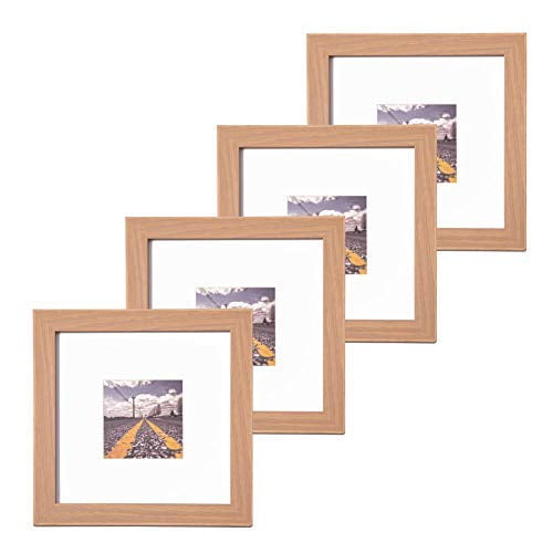 10 PACK 3 Glass Front Wall or Table 1 Frame Amo 8x8 Black Wood Picture Frame 