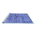 thumbnail image 2 of Ahgly Company Machine Washable Indoor Square Persian Blue Traditional Area Rugs, 7' Square, 2 of 4