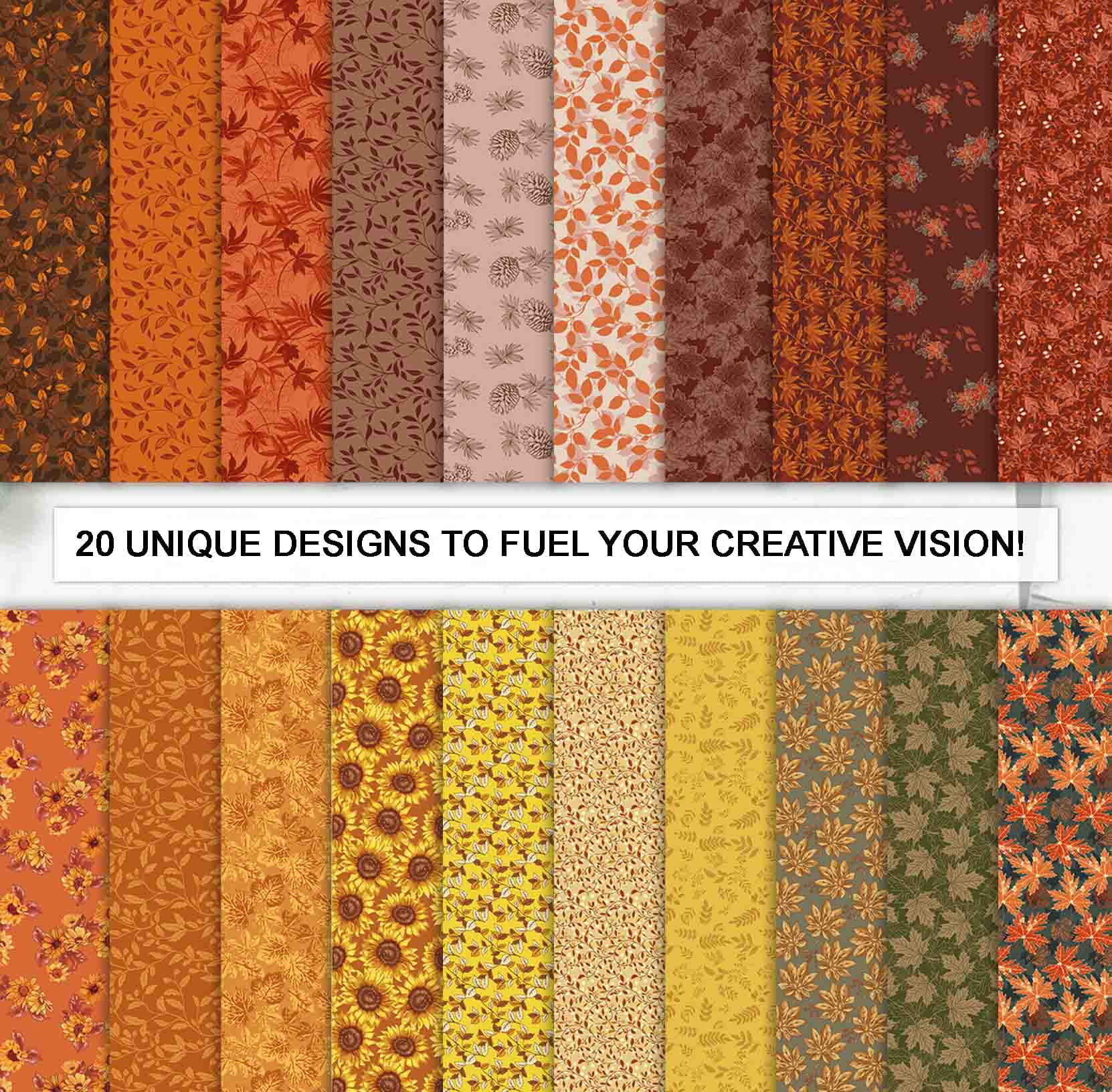 Jelly Roll Fabric Strips for Quilting, Precut 2.5" for DIY, 40 Strip Assorted Bundle, Jelly Roll for Scrapbooking, Perfect Quilting Fabric for Sewing, Craft, Home Dcor, Rug - Autumn Serenity