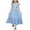 Blue, variant on CCRFTGI Dresses for Kids Girls 10-12 Basic Tie Back Square Neck Ruffle Sleeve Spring Summer A Line Boho Dress Cute Beach Holiday Girls Party Dresses Black 9-10 Years