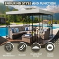thumbnail image 3 of Gazebo Cover Replacement Canopy Top 12x12 Ft (3.6m x 3.6m) - Double Tier Top Canopy Cover Replacement with UV30+, Dirt, Water Resistant for Outdoor, Sunshade, Garden, Patio, Pavilion (Ivory), 3 of 8