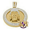 thumbnail image 5 of Genuine Real Diamonds Buddha Head Pendant 10K Yellow Gold Finish Meditation Charm Medallion, 5 of 7