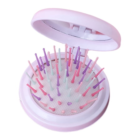 ACDANC Mini Hair Brush Works on All Styles Travel Hair Brush Photo-Ready Tool Mini Hairbrush White