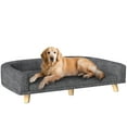 thumbnail image 1 of PawHut Dog Sofa with Washable Cover, Anti-slip Foot Pads, Dark Grey, 1 of 10