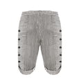 thumbnail image 4 of Seductiva Women's Shorts Women's Elastic Waist Striped Casual Short Pants Loose Cotton and Linen Shorts Womens Workout Shorts, 4 of 4