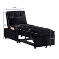 thumbnail image 5 of Convertible Chair Bed, 4 in 1 Convertible Sofa Bed Sleeper Chair with Adjustable Backrest & Side Pocket, Built-in Handle & Pillows, Sofa Couch Bed Sofa Chair for Living Room, Small Spaces, Black, 5 of 9