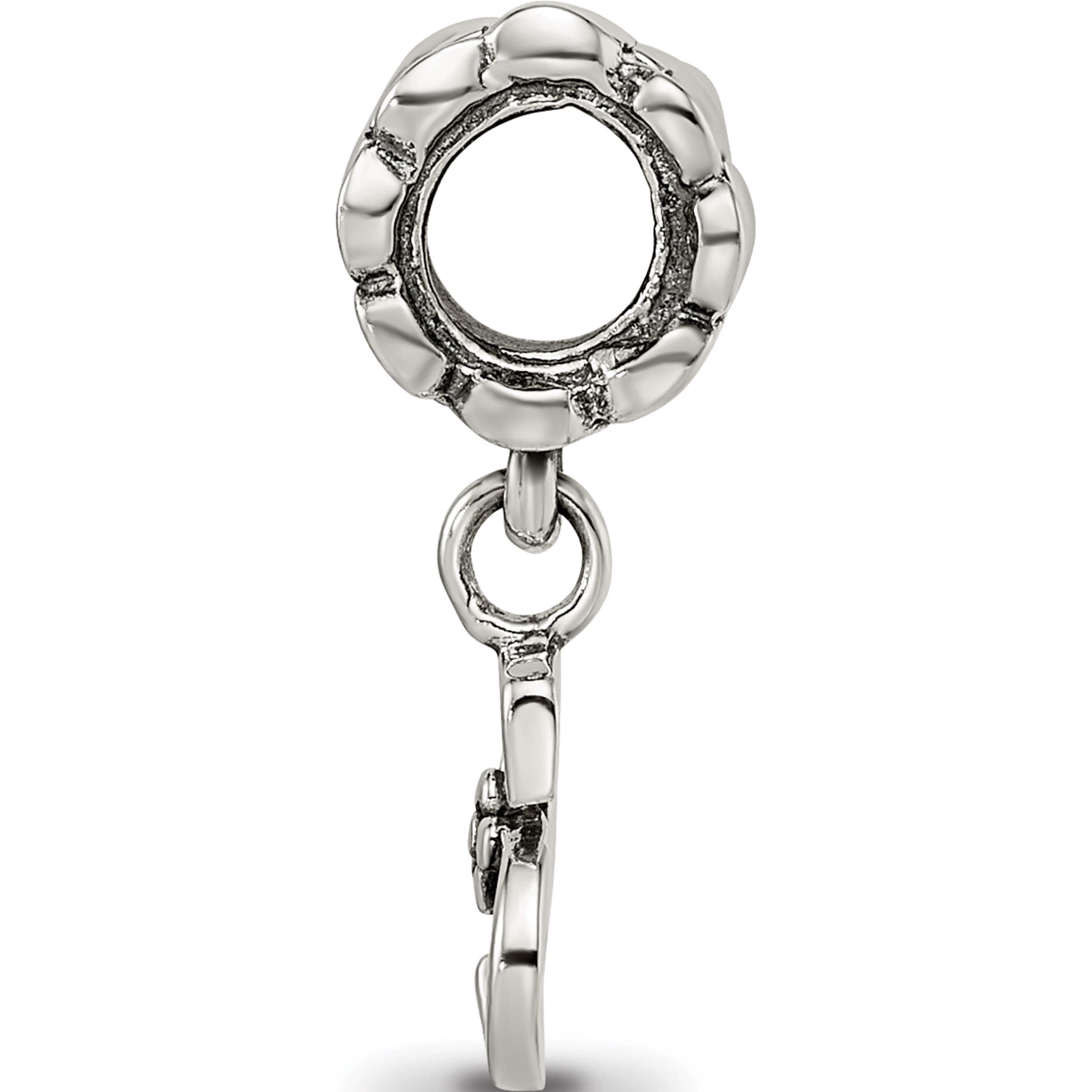 Sterling Silver Reflections Letter S Dangle Bead (18.18 X 5.45) Made In Thailand qrs1400s