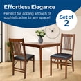 thumbnail image 2 of Stakmore True Mission Folding Chair, Fruitwood with Black Vinyl Seat (2-Pack), 2 of 6
