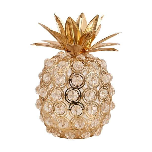 Estatuilla De Adornos De Estatua De Fruta De Cristal Nórdico Decoración De Oficina En Casa Piñas SM SunniMix figura de fruta de cristal