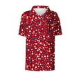 thumbnail image 5 of LWITHSZG 4th of July Short Sleeve Button Down Patriotic Shirts for Women Dressy Casual Lapel Collar Plus Size Graphic Tees, 5 of 5