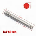 thumbnail image 1 of Bgsha 50mm 12 Point Torx Screwdriver Bit 6.35mm Hex Shank Magnetic -M-12 Optional, 1 of 5