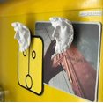 thumbnail image 4 of Alexander The Great Head Magnetic Fridge Magnet Sculpture in Resin, Plaster-Optic Set of 2 Magnets for Fridge, Whiteboard Decoration Modern Artistic D, 4 of 5