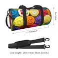 thumbnail image 4 of Easygdp Brightly Colored Cupcakes Travel Bag, Camping, Weekend, Carry On Overnight Duffel Bag with Shoulder Strap, 4 of 8