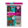 thumbnail image 2 of Fruit Of The Loom Womens Microfiber Hi-Cut Panties 6 Pack, 7, Assorted, 2 of 9