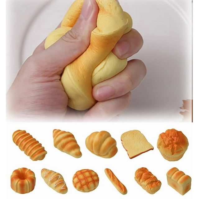Funny Adorable Bread Simulation Portable For Cute Funny Bread Shaped Novelty Toy For Kids And Adults Soft PU Material Perfect For Home And Playful Design