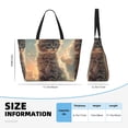 thumbnail image 2 of Yiaed Sunshine Cloud Kitten Print Large Capacity Beach Travel Bag - Waterproof Zipper Vacation Tote for Sandproof Storage, and Camping, 2 of 5
