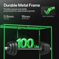 thumbnail image 6 of VIVOSUN S425 4x2 Grow Tent, 48"x24"x60" High Reflective Mylar with Observation Window and Floor Tray for Hydroponics Indoor Plant for VS2000, 6 of 9
