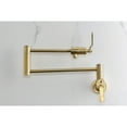 thumbnail image 2 of Kingston Brass KS4107KL Whitaker Wall Mount Pot Filler Faucet, Brushed Brass, 2 of 7