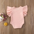 thumbnail image 7 of Bagilaanoe Newborn Baby Girl Boy Rompers Ruffle Short Sleeve Bodysuits 3M 6M 12M 18M Infant Casual One Piece Short Jumpsuit, 7 of 7