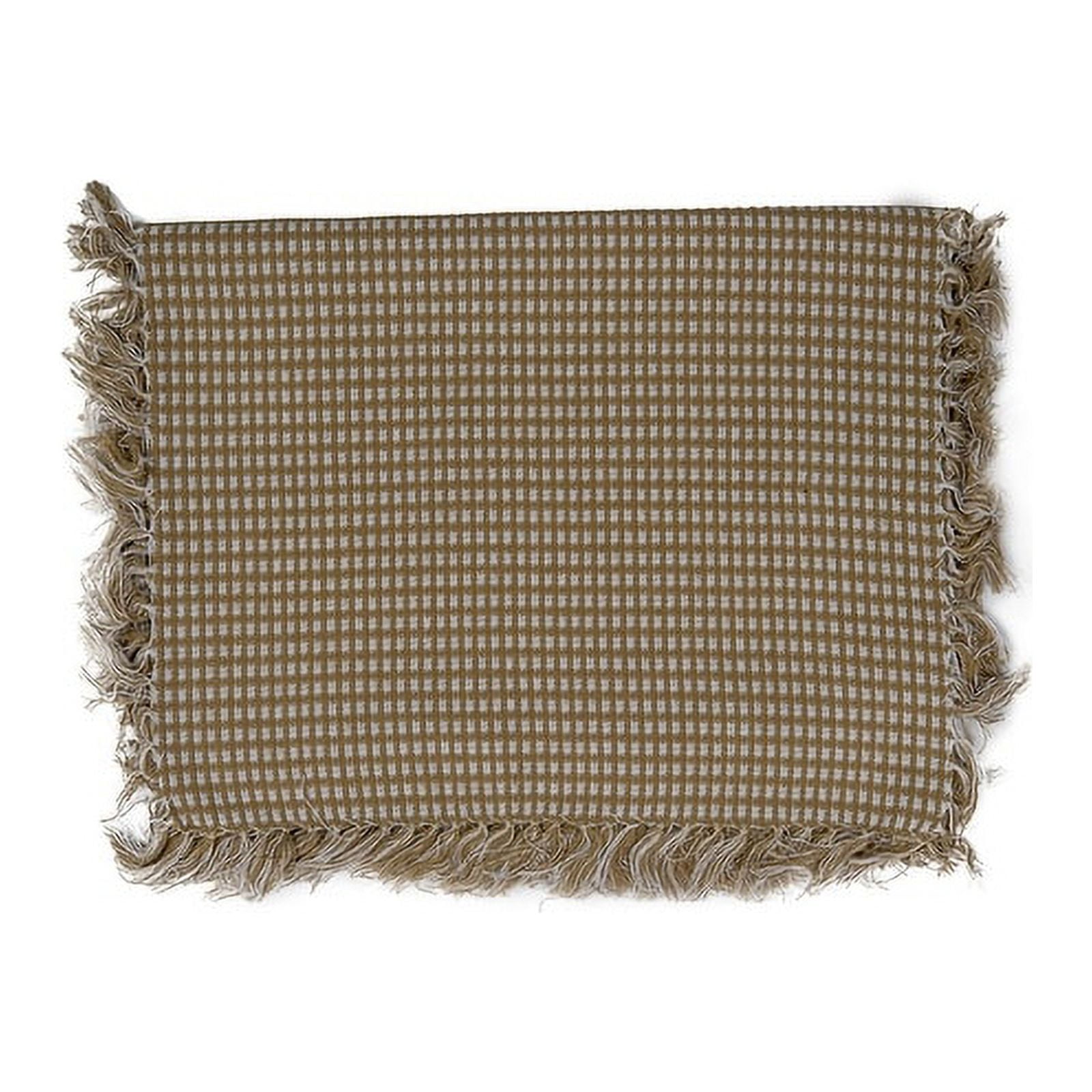 Lintex Linens Homespun Check Chocolate 100% Cotton Placemat (Set of 4)