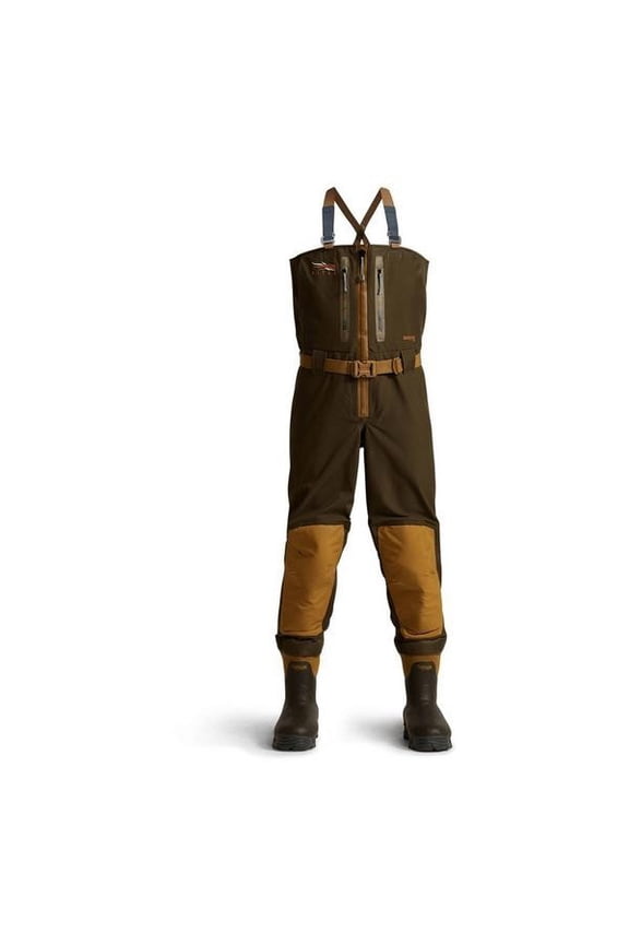 Sitka Men's Delta Zip GTX Hunting Waders, Breathable 4-Layer GORE-TEX Pro, Insulated Boots, Earth, Size 14, Regular